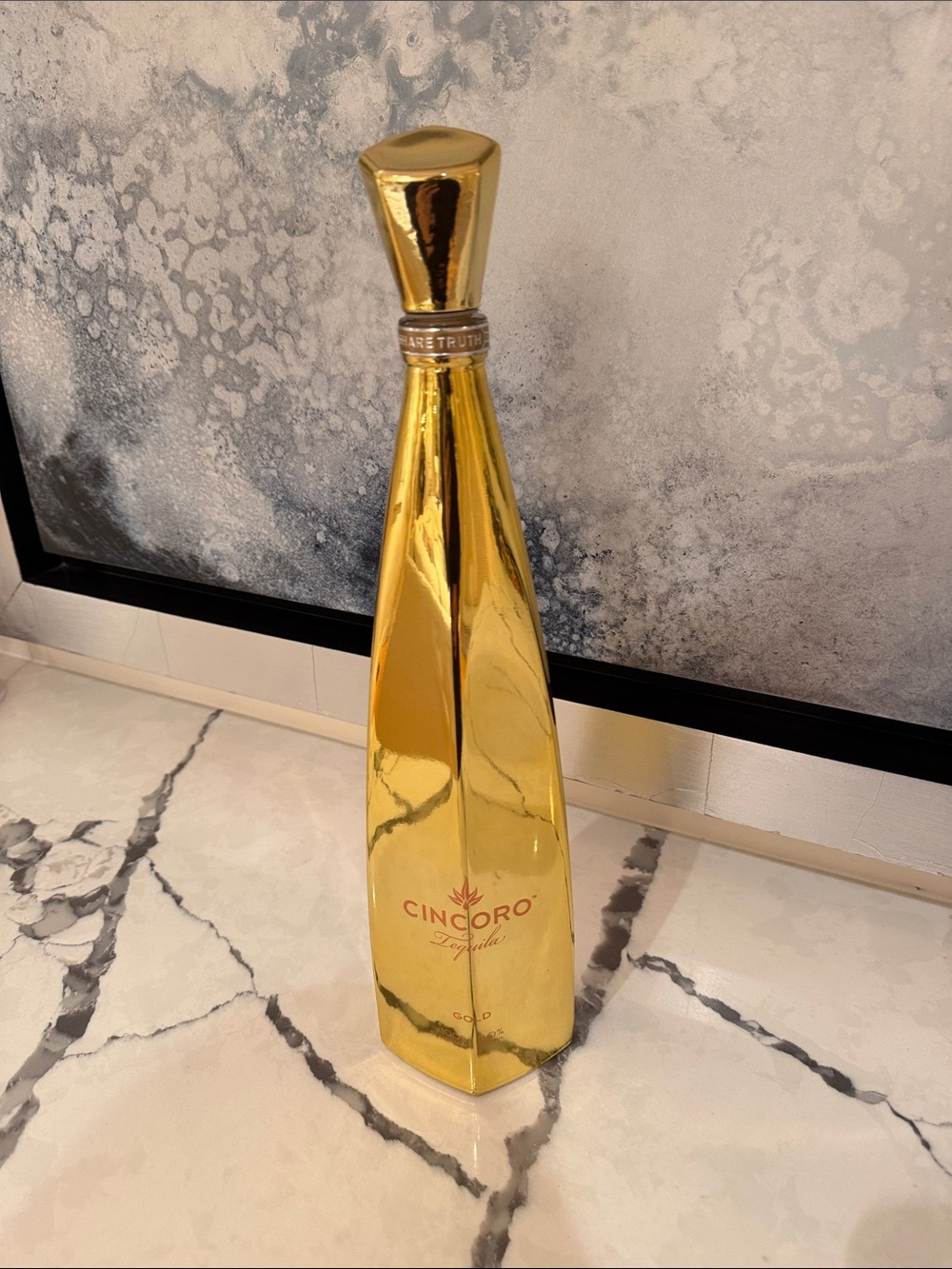 Gold Decorative Bottle Accent